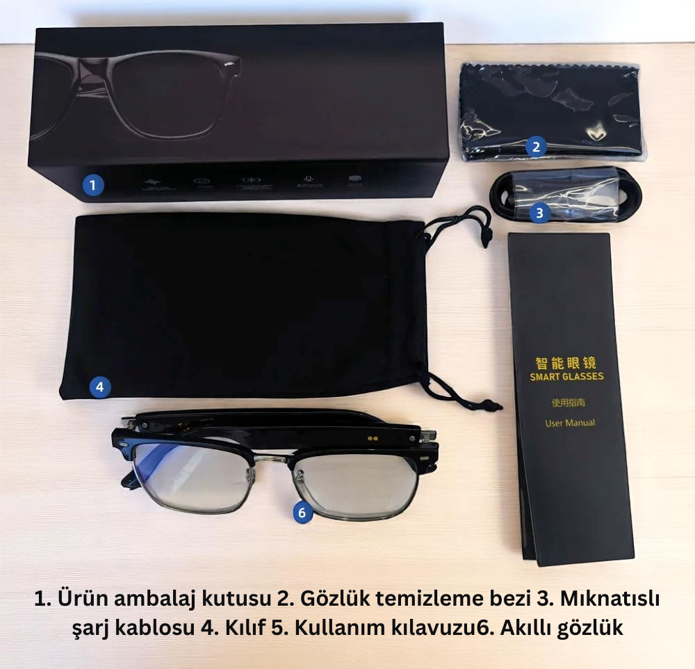 E13 Akıllı Gözlük – Mavi Işık Koruması + Sesli Asistan