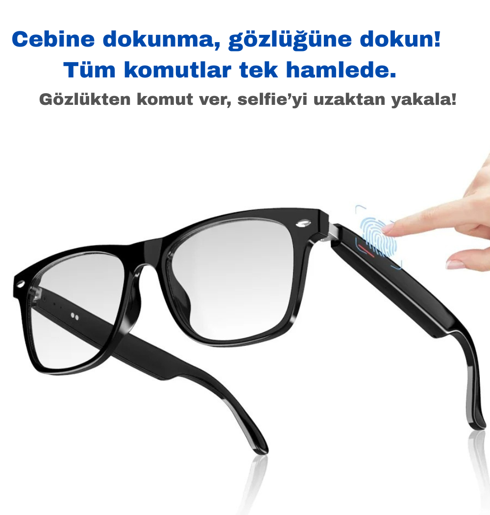 E13 Akıllı Gözlük – Mavi Işık Koruması + Sesli Asistan
